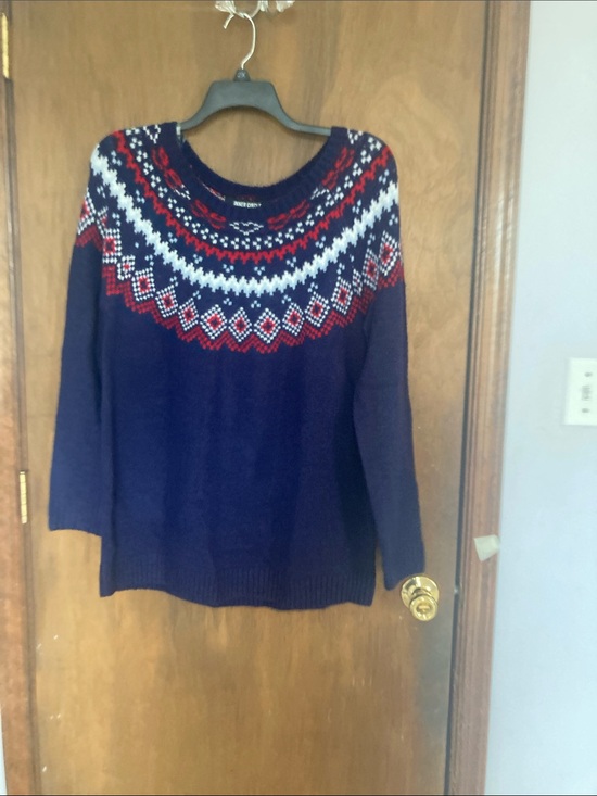 Sweaters - Inner circle crewneck sweater with fair isle like print casual business size 1X